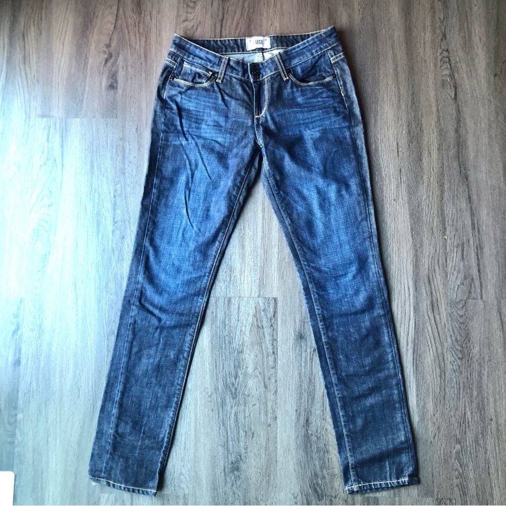 PAIGE Jimmy Skinny Denim Blue Jeans Women's 25 Indie Sleaze Biker